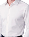 White dress shirt on a white background