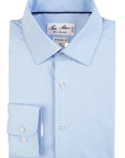 Light blue dress shirt with a Bill Blass label on a white background