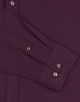Close-up of a purple shirt with button details