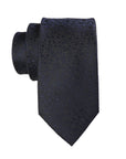 Black textured tie on a white background