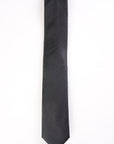 Black patterned tie on a white background