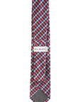 Plaid tie with 'Bill Blass' label on a white background