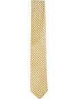 Yellow striped tie on a white background