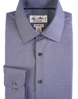 Blue checkered dress shirt with 'Bill Blass' label on a white background
