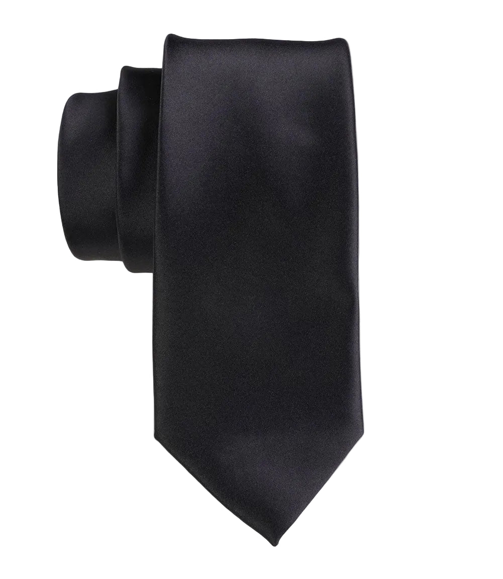 Black tie on a white background