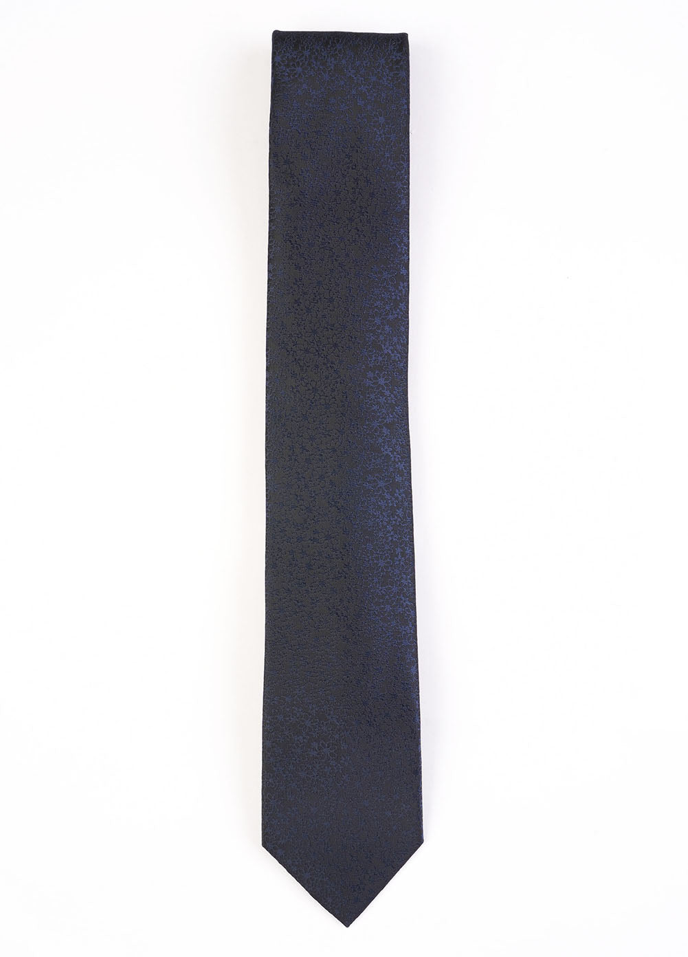 Navy blue tie on a white background