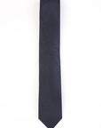 Navy blue tie on a white background