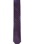 Navy blue tie with star pattern on a white background